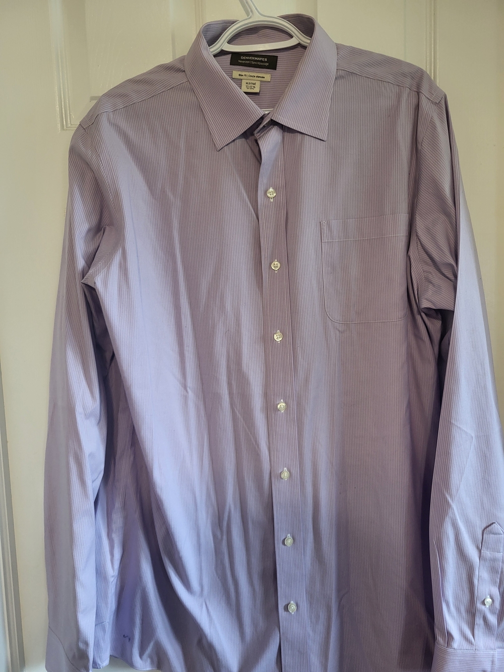 Denver Hayes Light Lavender Pinstripe Dress Shirt